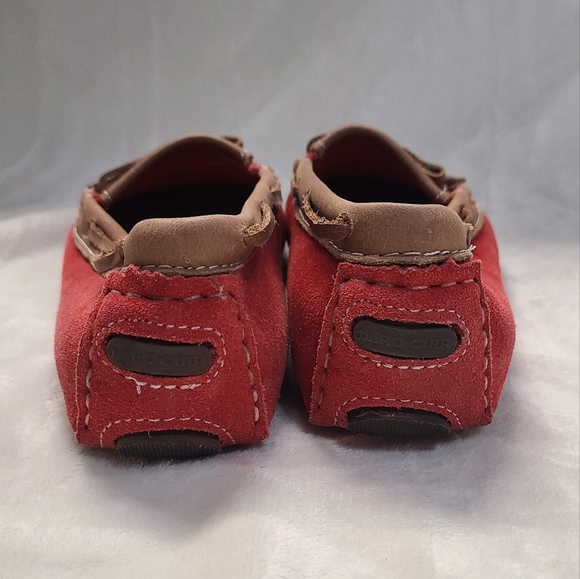 Darc Cuir Women's Tan & Red Suede Loafers Size 9 - Picture 4 of 8